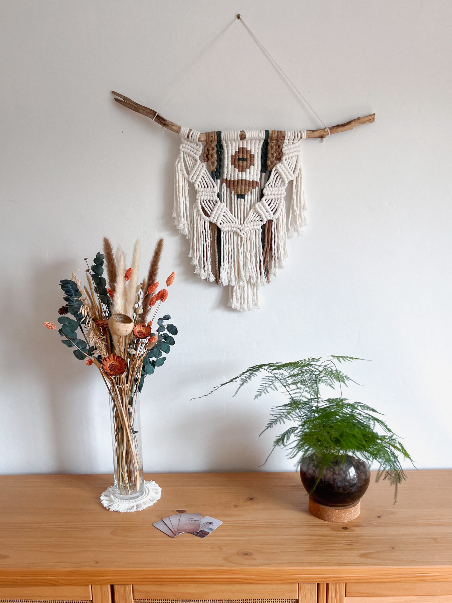 Macramé mural « Nuages »